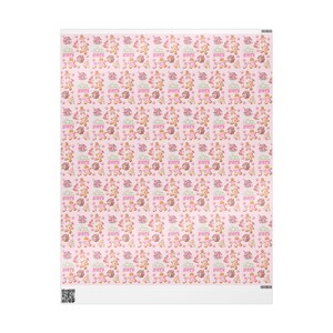 Personalized Gingerbread Man Christmas Wrapping Paper, Kids Gift Wrap, Gift for Girl image 7