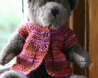 Luna Sweater - Top Down Cardigan Knitting Pattern for 14" and 18" Dolls