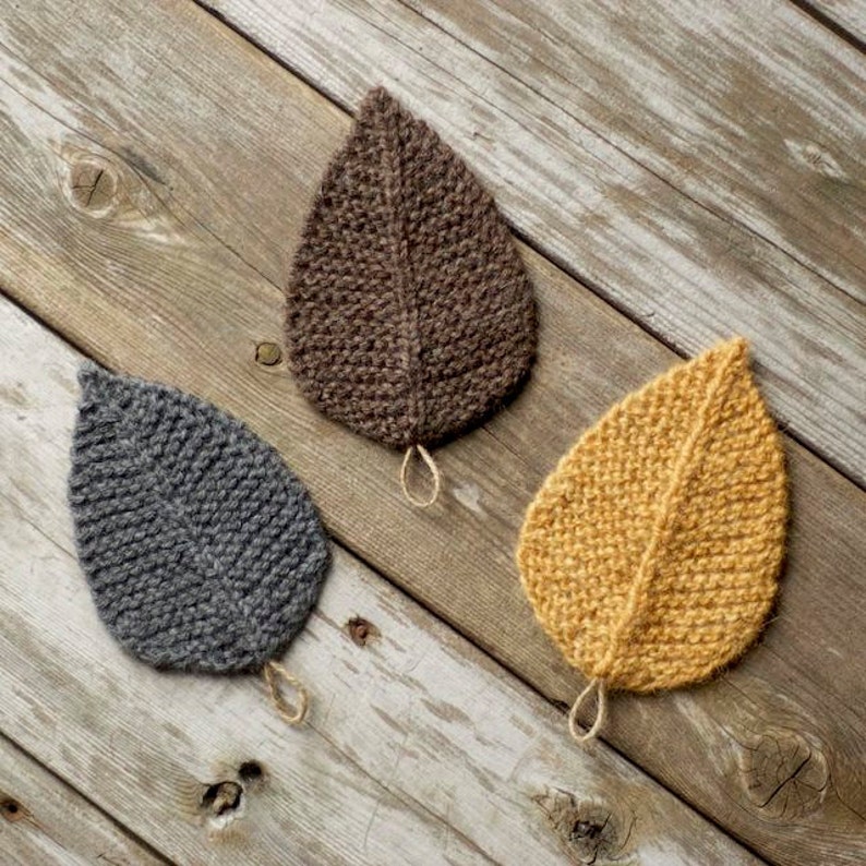 Knitting Pattern Autumn Leaves Leaf Knit Leaves | Etsy UK