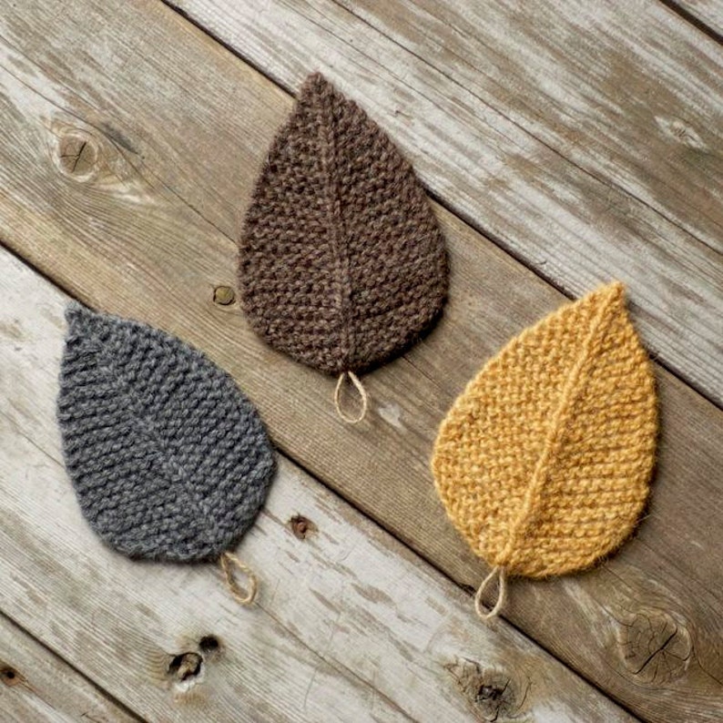 Knitting Pattern Autumn Leaves Leaf Knit Leaves Etsy UK