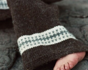 Knit Wool Longies - Knitting Pattern - Cloth Diaper Cover - Birchbark - Newborn baby to 24 months