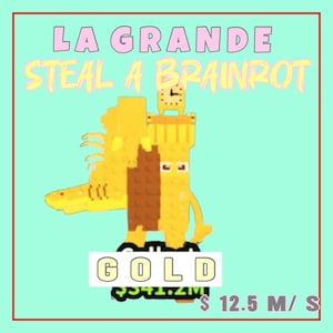 Secret Gold La Grande Combinasion - Steal A Brainrot ( 1 Piece ) RARE!! 12.5M/s
