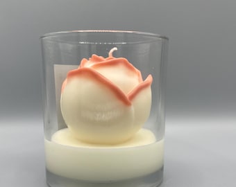 Floral Candle, Rose Flower Candle, Gift Candle, Scented Candle