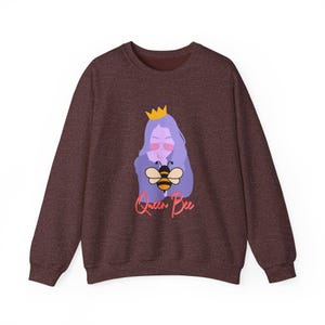 Sweatshirt Queen Bee - cadeau bijenliefhebber, unisex trui met ronde hals, shirt imker, honingbijtop, bijenkorftrui, bijenkorfkleding