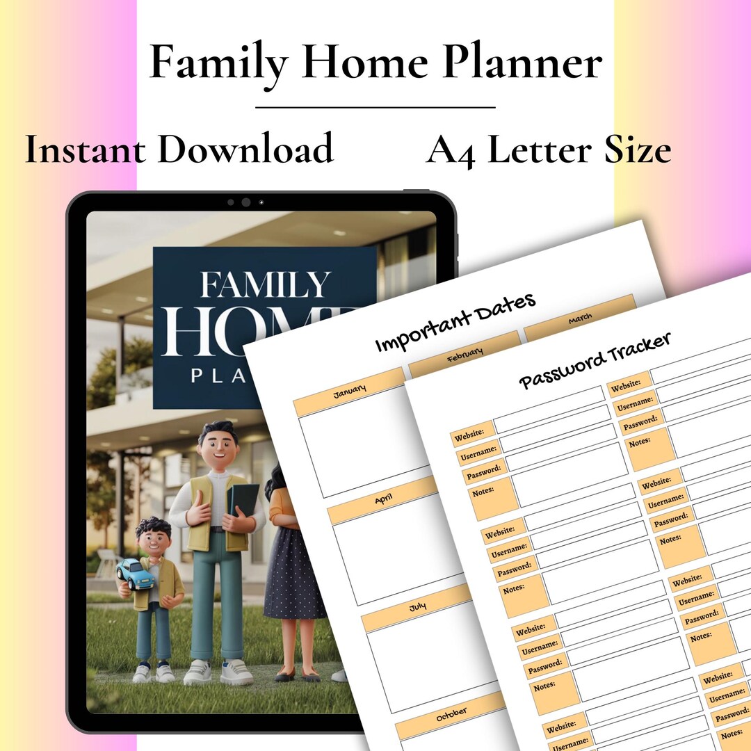 Family Home Binder, Home Management Binder, Home Binder, Family ...