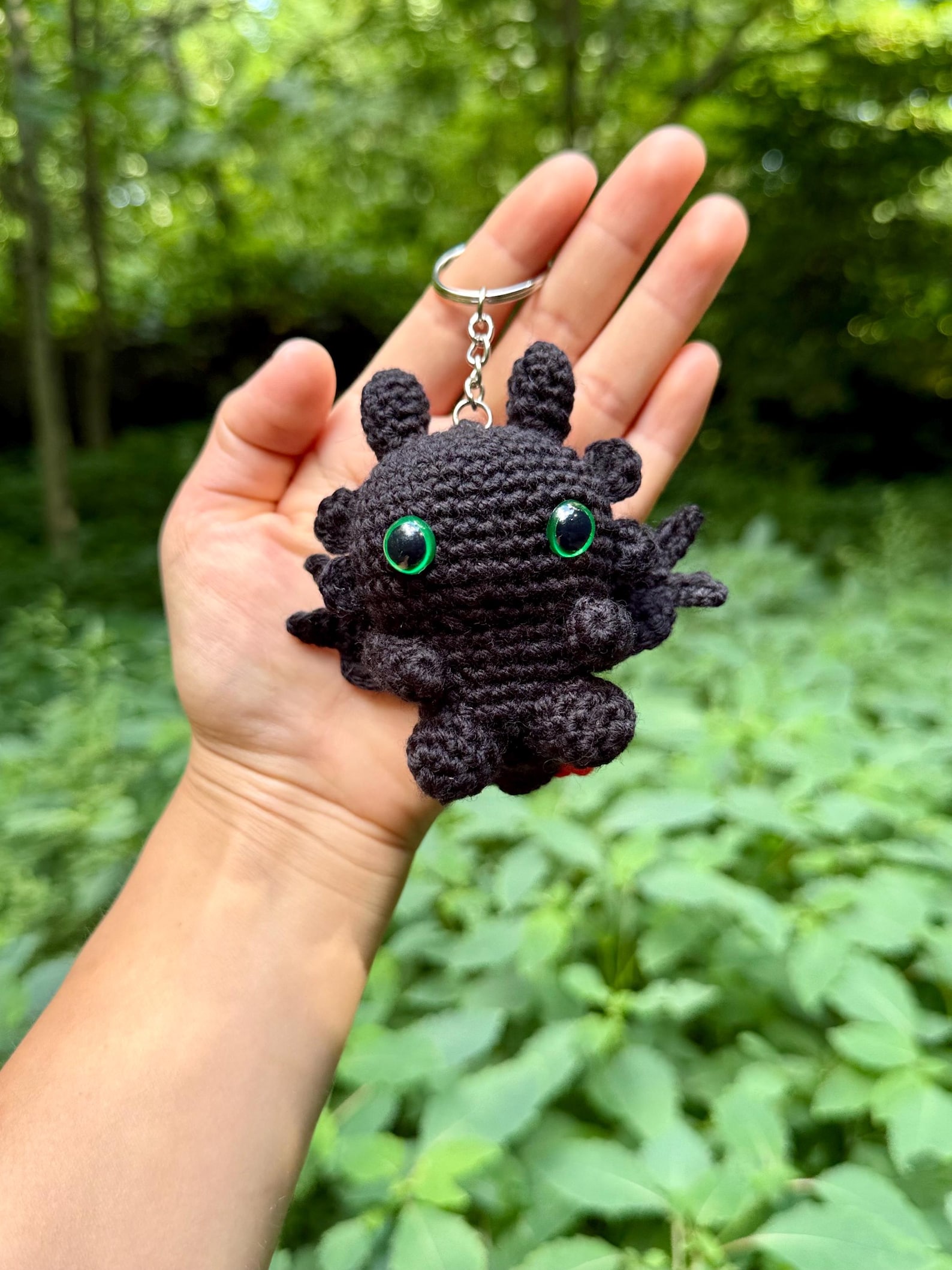Toothless and Light Fury Inspired Keychain | Amigurumi Dragon Matching ...