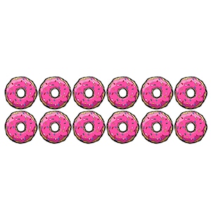 Sprinkle Donut Shaped 12 Pack 1.5" Vinyl Sticker Cut to Shape (Cartoon, Gift, USA)