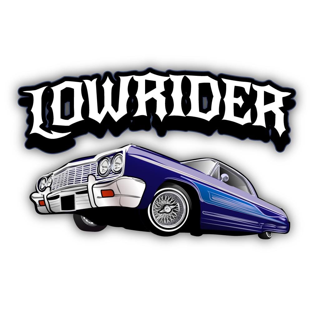 Lowrider Car Shaped Vinyl Sticker Cut to Shape (culture, Enthusiast ...
