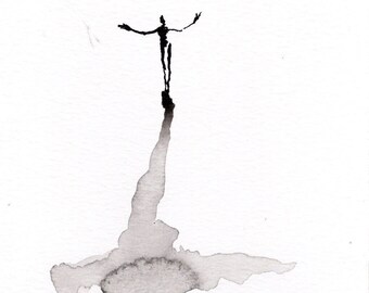 Original Signed Sumi Ink Drawing on Paper; UNTITLED: " xxiii Studies, No.014"