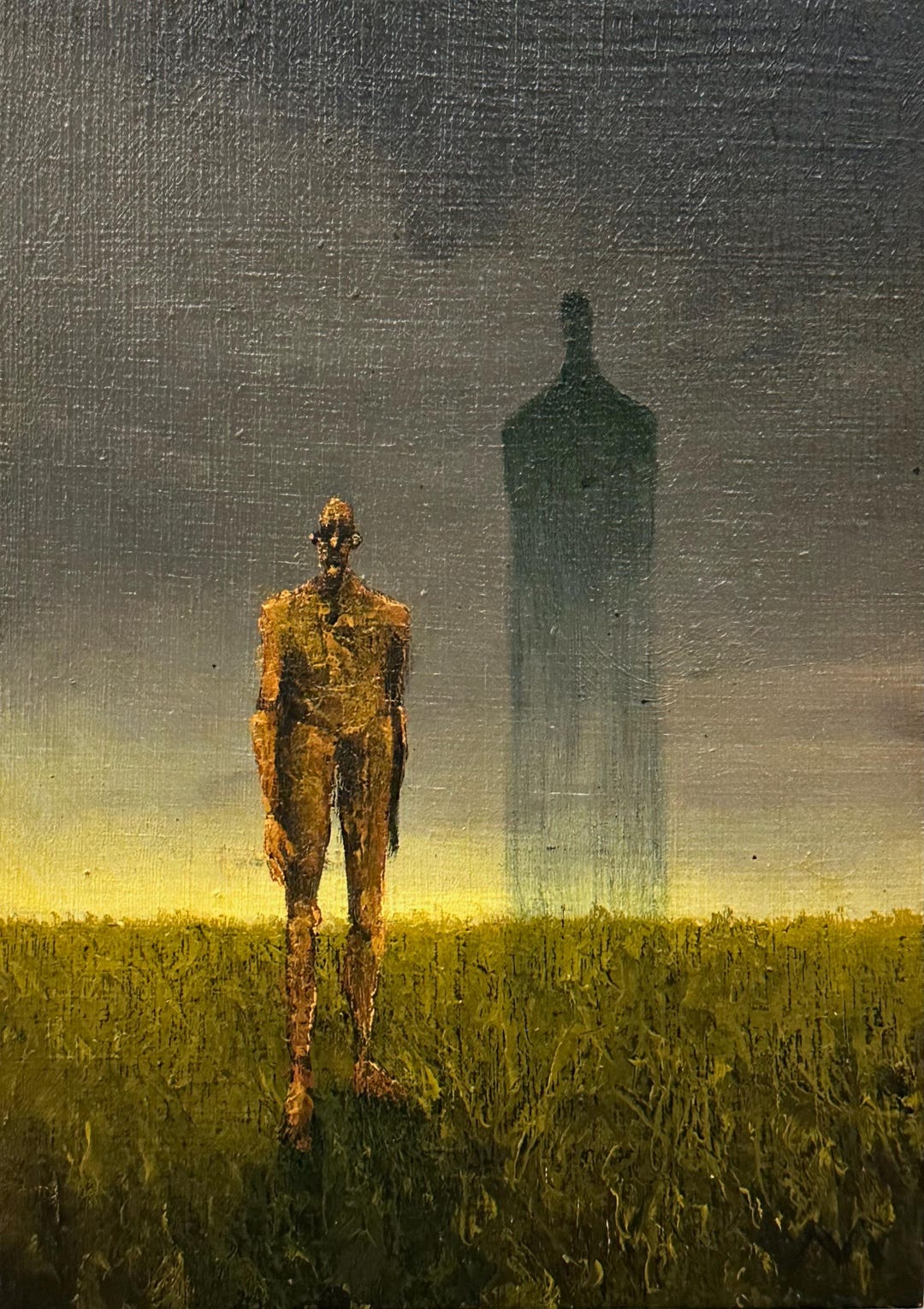 Surreal Figure Oil Painting on Wood Panel 5x7 Inches - Etsy