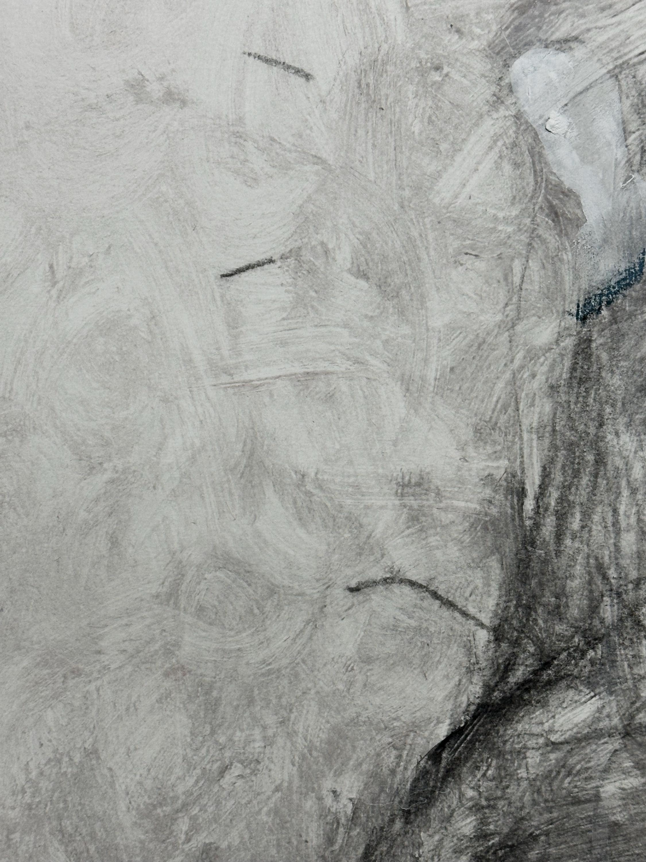 Original Acrylic & Charcoal Black and White Abstract Painting on Paper ...
