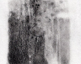 Original Expressionist, Surrealist Graphite Drawing on Watercolor Paper, UNTITLED ; Dissolved No. 3