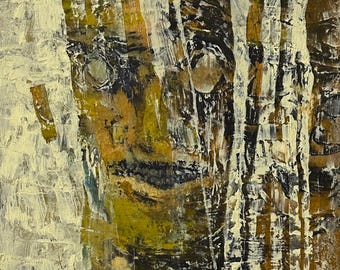 Abstract Impasto Oil Painting: "The Veil" - Signed Original Art (9x12)