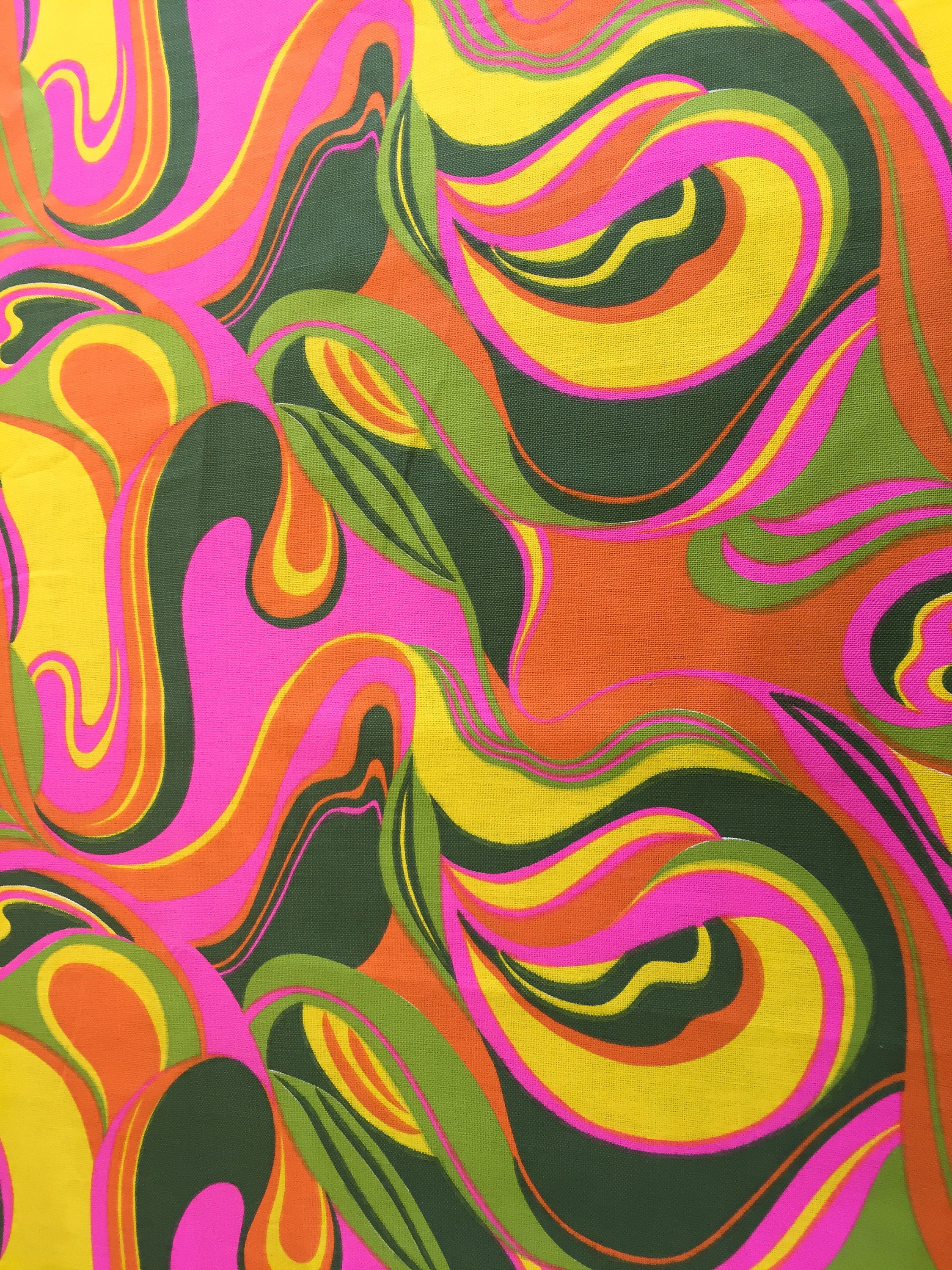 Psychedelic Swirls Cotton Canvas 4.5 yards / 5.5 yards True | Etsy