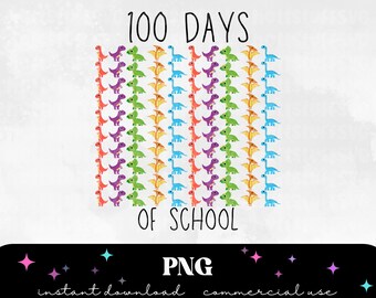 100 Days of School Dino, png, shirtontwerp voor leraar (digitale download)