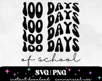 100 dagen school SVG PNG, docent student gesneden bestand (digitale download)