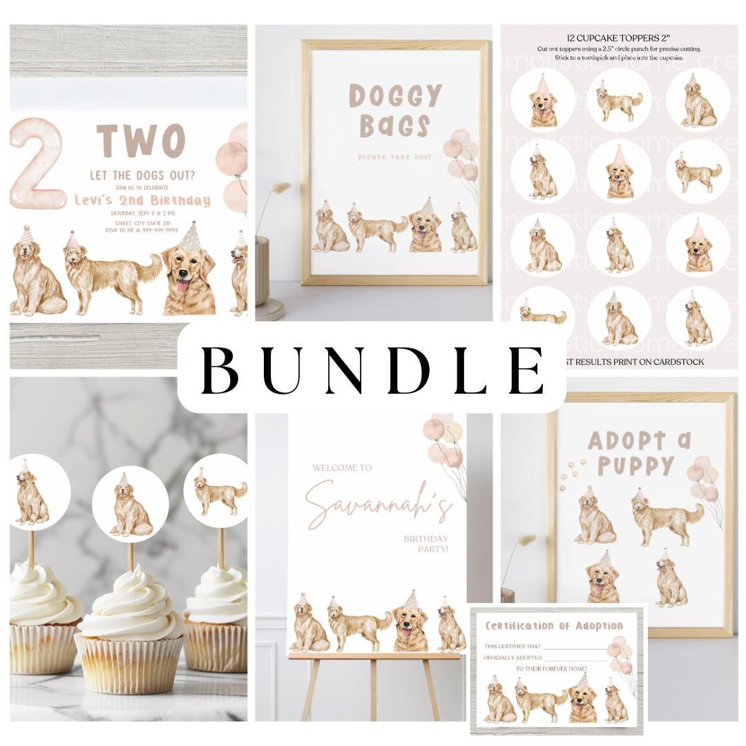 25 Golden Retriever Kuchen-Topper – Cupcake-Deko Set Für Hundepartys & Geburtstage