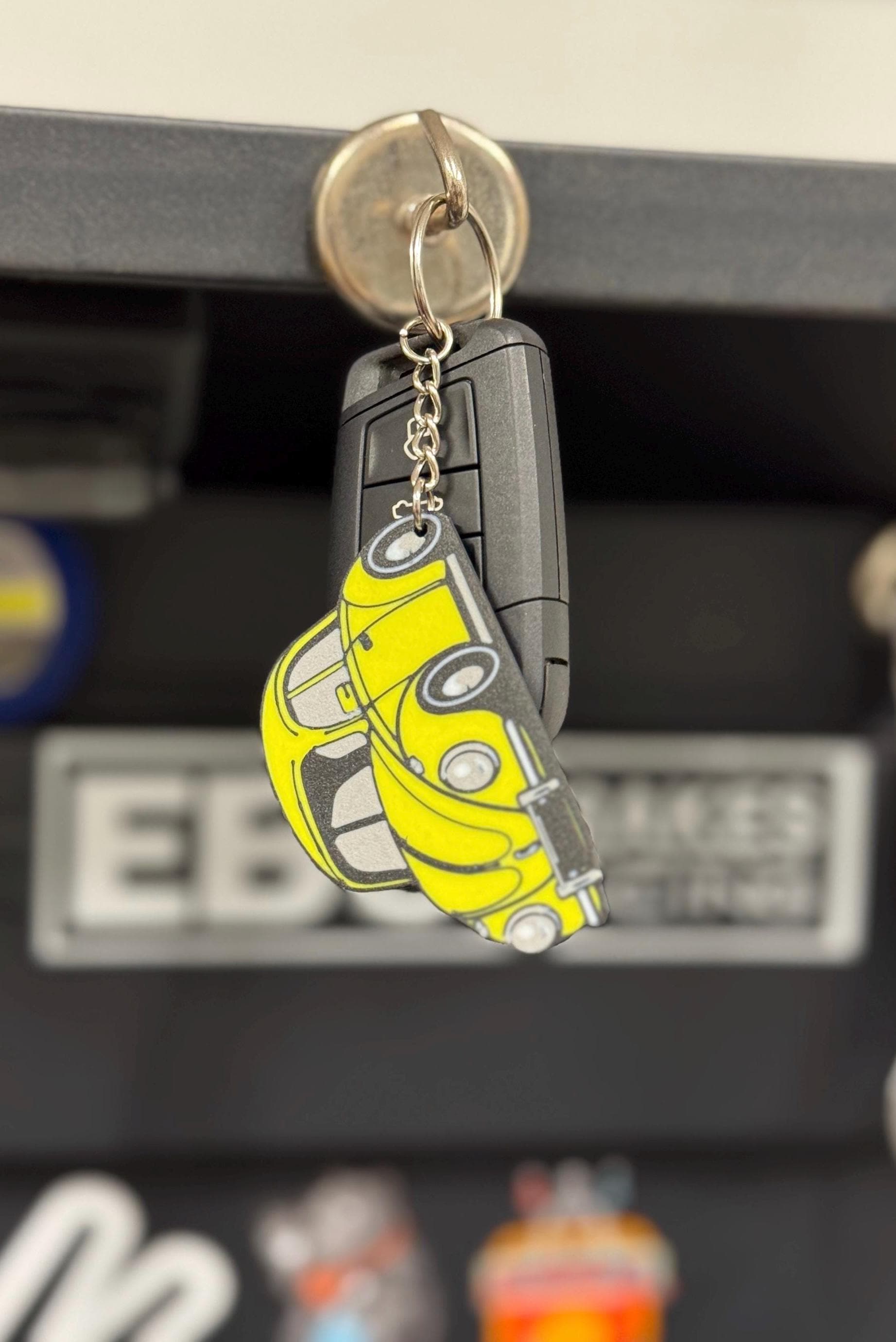 Vintage VW Bug Keychain 3D Printed