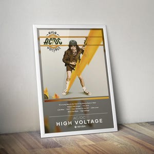 AC/DC Poster Print High Voltage Poster Album Poster Prints 4 Colors ...