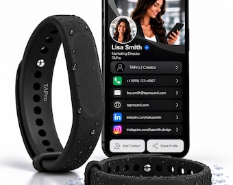 Pulsera NFC programable, pulsera inteligente, tarjeta de visita digital, función de reseñas de Google.