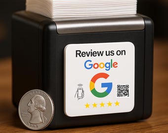 Google Review Sign | NFC Tap to Review Sign | QR Code Google Review Sign | Leave Google Reviews Faster | Small Business Sign