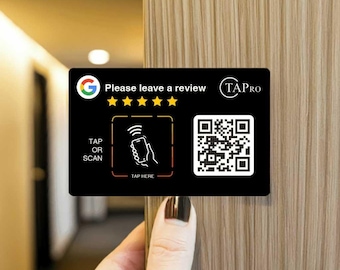 Google Review NFC QR Code Sticker | 3M Adhesive, All Phones