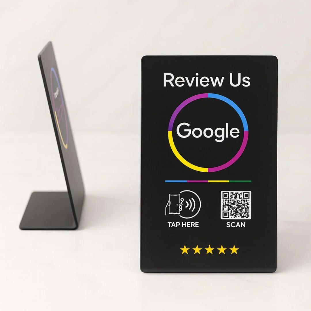 Google Review Stand for Business | NFC Tap to Review Display With QR ...
