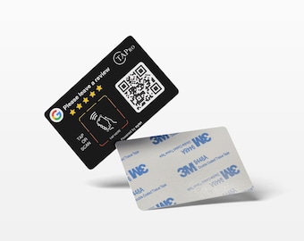 Google Review Card with QR Code | NFC Tap Sticker for Business Reviews