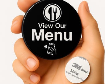NFC Restaurant Menu Sign | Tap to View Digital Menu (No App Needed)