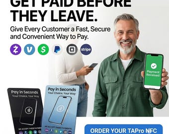 NFC Payment Card for Contractors | Tap to Pay Link Card | Payment Collection Tool