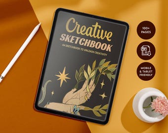 Cuaderno de dibujo creativo para adultos, descarga digital, planificadores en formato PDF, diarios digitales