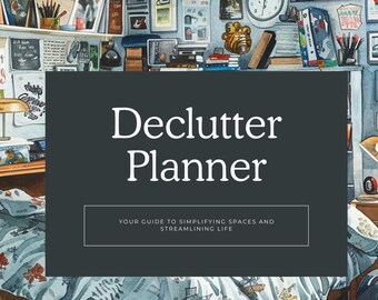 Declutter Planner & Journal, Digital Download, PDF Planners, Digital Journals