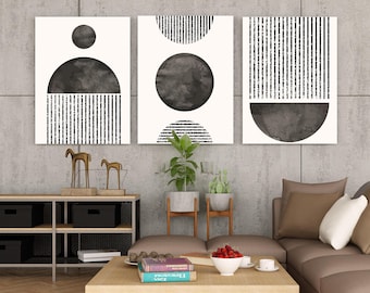 Abstract Geometric Wall Art, Living Room Decor, Abstract Wall Art, Farmhouse Decor, Housewarming Gift, Wall Art