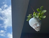 The world is upside down - small ceramic hanging planter (listing price is for one individual vessel)