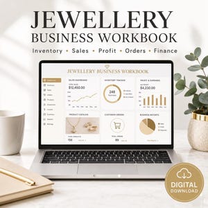 Jewelry Business Spreadsheet Workbook, Inventory For Makers, Etsy Jewelry Planner