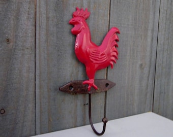 Sm 6 inch wide Made in USA Polish Chicken #1 Hen Rooster Key Hook Rack 