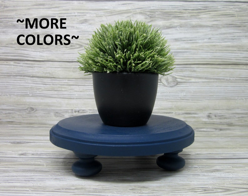 Round Wood Riser Display Stand Pedestal Stand Rustic Etsy