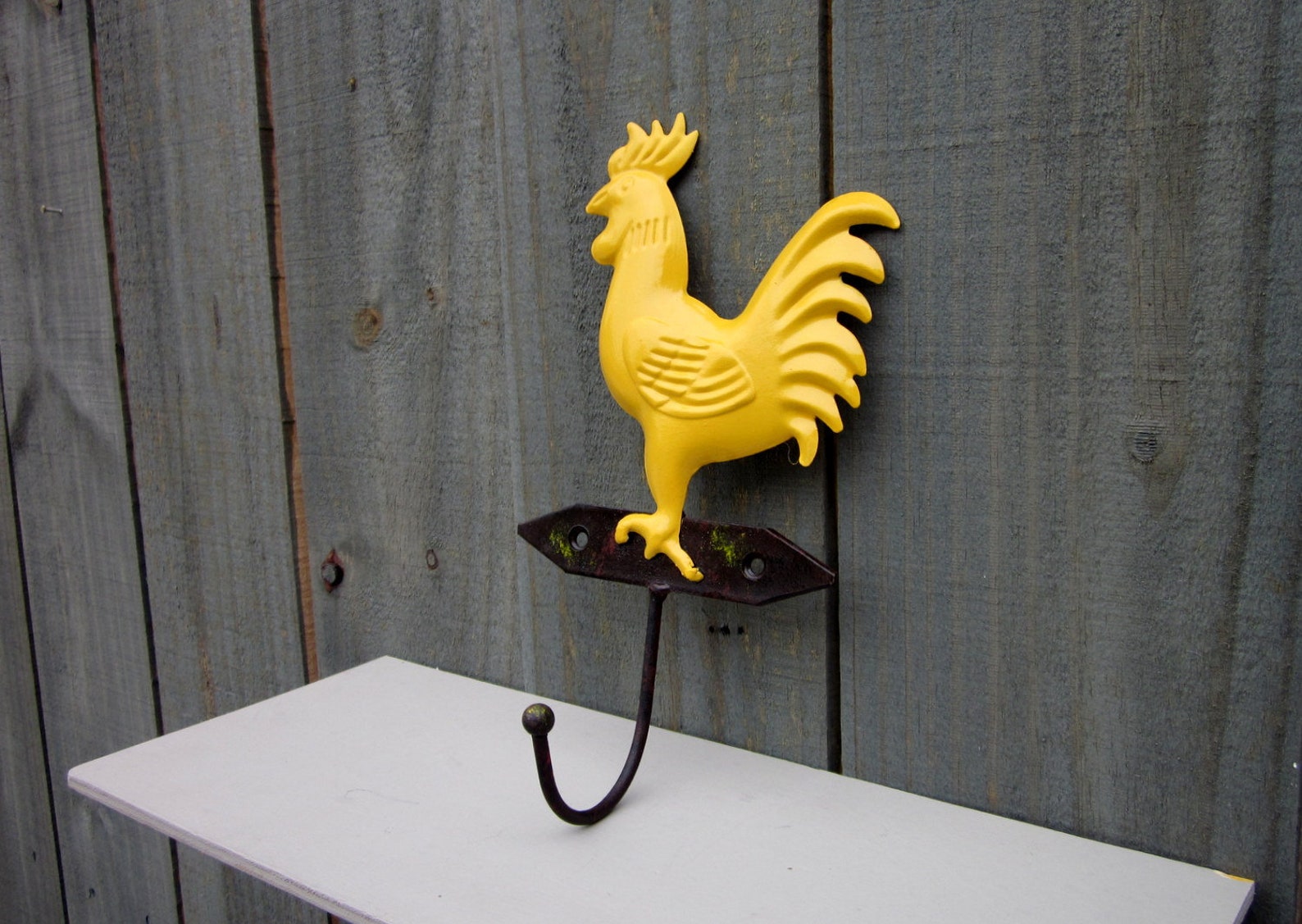 Yellow Rooster Hook Kitchen Hook Decorative Hook Farmhouse Etsy