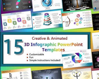15 Creative & Animated 3D Infographic PowerPoint Templates – Editable and Animated Slides!