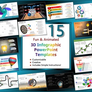 15 modèles PowerPoint d'infographie 3D amusants et animés - Créatifs, personnalisables, avec des instructions faciles à suivre !