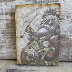 Jolly Old St Nick Wooden Sign - Rustic Farmhouse Christmas Decor