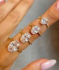Oval engagement ring Wedding ring Solitaire ring Oval stone Promise ring Anniversary gift Gift for her Wedding Travel ring Simulated diamond product logo
