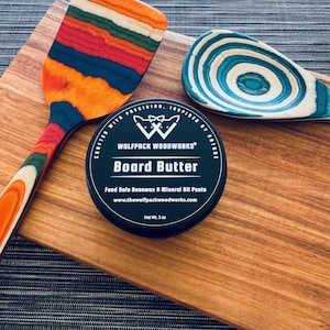 Board and Spoon Wood Butter - 3 oz Organic Beeswax and Mineral Oil Conditioner & Wood Butter, Made in USA | Free Shipping