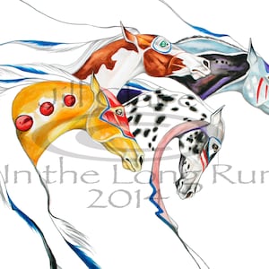 Native Appaloosa Paint Grulla War Horse Equine Art Painting Print Jill Claire