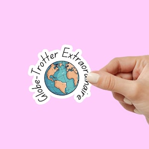 Adesivo per bagagli Globetrotters / Adesivo per valigie vintage, bottiglie d'acqua e altro / Adorabili accessori kawaii per gli amanti dei viaggi