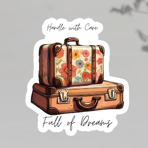 Kawaii Travel Sticker: Waterproof Vinyl Suitcase, Laptop, Water Bottle Decal