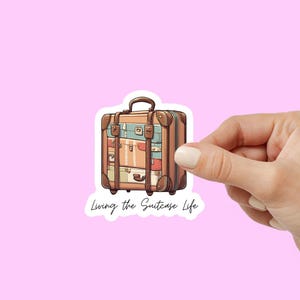 Adesivo de bagagem Travel Life | Adesivo de mala vintage, garrafas de água e muito mais | Acessórios adoráveis Kawaii para entusiastas de viagens