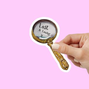 Adesivo de lupa vintage | Adesivo de mala vintage, garrafas de água e muito mais | Acessórios adoráveis para entusiastas de viagens kawaii
