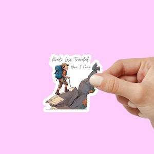 Adesivo de bagagem Hicking | Adesivo de mala vintage, garrafas de água e muito mais | Acessórios adoráveis para entusiastas de viagens Kawaii