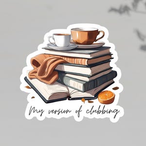 Book Stack Sticker: Funny Introvert Reader Gift